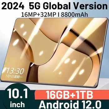 2024 5G Планшет Android 12,0 Фирменная Новинка 16 ГБ Оперативная ПАМЯТЬ 1 ТБ Встроенная Планшеты 16MP 32MP 8800 мАч 10 Core Wi-Fi Bluetooth Сеть Tablette