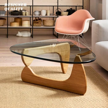 Простой приставной столик из прозрачного стекла, письменный стол, Кухонный деревянный Дизайнерский стол для прихожей, прихожая для гостиной, Mesa De Centro Мебель для дома