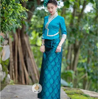 Традиционная одежда Дай, женское платье Павлин, Таиланд, Новый стиль