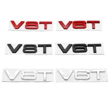 Буквы-вставки на задней двери для V6T/V8T, объемная боковая эмблема, 3D Наклейки с сильным клеем, 3D Рельефные эмблемы