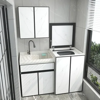 Пространство для мебели в ванной, алюминиевый шкаф для стирки, комбинированный балкон, шкаф для стиральной машины, встроенный шкаф для бассейна