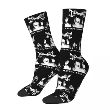 Мужские носки из черного металла Mayhem Band, супер Мягкие повседневные носки, новинка, средние носки-тубусы, Маленькие подарки