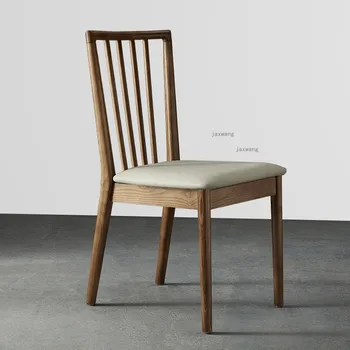 Американские обеденные стулья из массива дерева, Домашняя спинка, Простой обеденный стул для отдыха, стул для переговоров в Скандинавском отеле, кухонная мебель