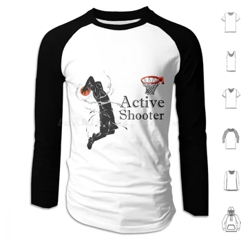 Толстовка с капюшоном Active Shooter Basketball Хлопковая толстовка с длинным рукавом Active Shooter Shooter Баскетбольная команда Любитель баскетбола