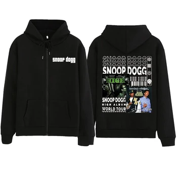 Snoop Dogg High Albun World Tour Толстовка На Молнии Harajuku Хип-Хоп Пуловер Топы Толстовка Уличная Одежда Подарок Фанатам Унисекс