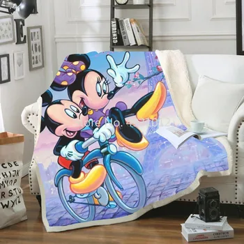 Disney Minnie Mickey Mosue Love Baby Gifts Плюшевое одеяло, изготовленное на заказ, покрывало для дивана-кровати, односпальные кровати для мальчиков и девочек, детские постельные принадлежности