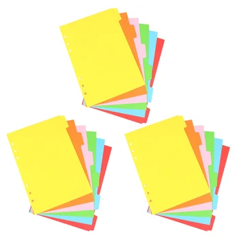 18шт Цветной 6-кольцевой разделитель индексов формата А5 на вкладке страницы категории Индексные карточки