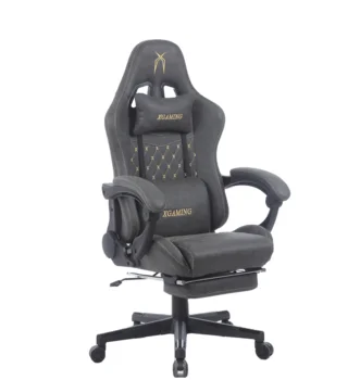 новый дизайн откидывающегося геймерского кресла с подставкой для ног коричневого цвета для игр