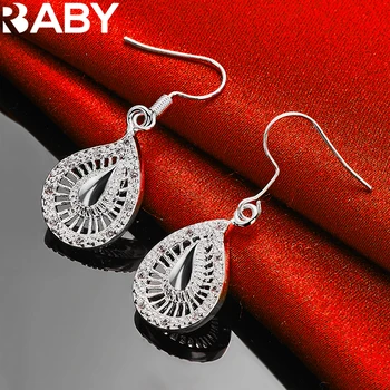 URBABY Серьги-капли из стерлингового серебра 925 пробы для женщин Модные Ретро Свадебные Подвески для помолвки Ювелирные изделия