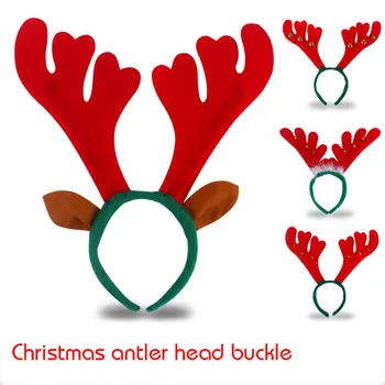 5 Стильных рождественских повязок на голову с лосиными рогами, лента для волос, милые головные уборы для детей и взрослых, украшения с оленями, Рождественские украшения для вечеринки, Косплей