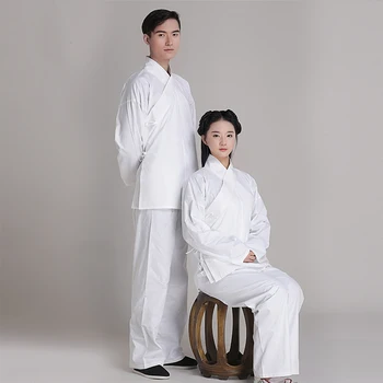 Династии Тан Мин китайская древняя повседневная пижама одежда Куртка + Брюки оригинальный бренд хлопок Унисекс hanfu костюмы для медитации