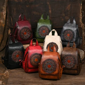 Ретро-рюкзак, новый оригинальный женский рюкзак на молнии, литературная дорожная сумка в этническом стиле