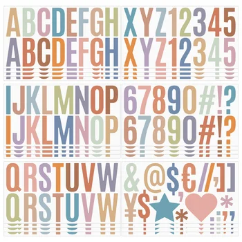 6 Листов красочных наклеек с буквами 2,5-дюймовые наклейки с буквами алфавита Morandi, черно-белые наклейки для канцелярских принадлежностей на почтовом ящике