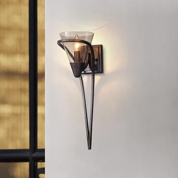 Фоновый настенный светильник в американском стиле для сельской гостиной, европейский стиль Ретро, сельский минималистский дизайн, настенный светильник для прихожей