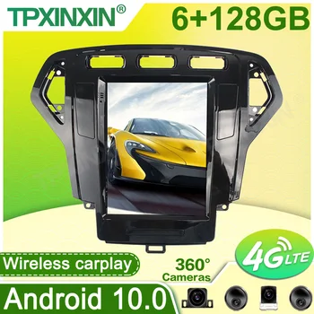 Android 10-дюймовый вертикальный автомобильный GPS-радиоприемник в стиле Tesla Bluetooth для Ford Mondeo 2007-2010