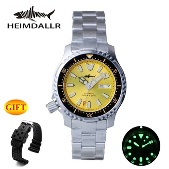 HEIMDALLR Автоматические Мужские часы NH36 Мужские Механические Наручные Часы Diver Watch 200M Сталь 316L Сапфировое стекло 3C Светящийся циферблат