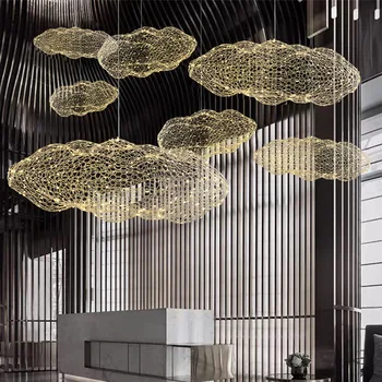 Современный отель с плавающим облаком, креативные подвесные светильники Starry Bar, дизайнерский подвесной светильник Firefly, светодиодный светильник