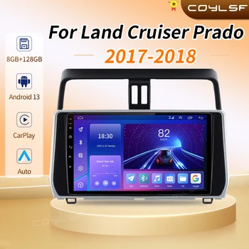 Автомагнитола Android для Toyota Land Cruiser Prado 150 2017-2018 Стерео Мультимедийный видеоплеер Навигация GPS 2din DVD