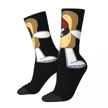 Хип-хоп Винтажные Хрустящие Сумасшедшие мужские компрессионные носки Унисекс с рисунком хлеба Харадзюку, Забавная новинка, Экипажный носок, подарок для мальчиков