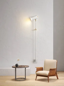 Минималистичный индустриальный стиль Без электропроводки Антикварная лампа Bauhaus Ретро Прикроватная лампа для спальни Атмосфера Розетка Настенный светильник