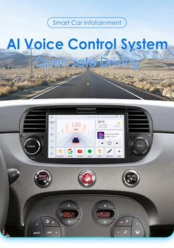 4G WIFI Android беспроводной Carplay для Fiat 500 2007-2015 Автомобильный радиоприемник мультимедийный видеоплеер 2din GPS навигация Стерео 7 