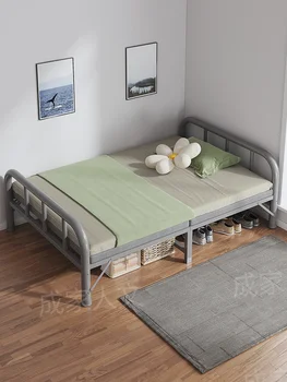 Складная комната для взрослых на одного человека, обеденный перерыв, небольшая кровать для сна, простая двуспальная железная кровать
