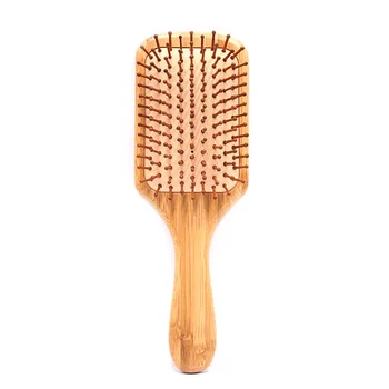 Профессиональные Инструменты для укладки волос Oem, 100% Натуральная Бамбуковая Деревянная Щетка для волос, Расческа для женщин