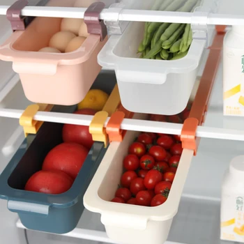 Кухонный холодильник Стеллаж для хранения, Держатель полки с морозильной камерой, Выдвижной ящик, Аксессуары для хранения холодильника