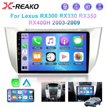 Android 12 Автомобильный Радиоприемник Стерео Для Lexus RX300 RX330 RX350 RX400H Для Toyota Harrier 2003-2009 GPS Navi WIFI RDS Carplay Авторадио