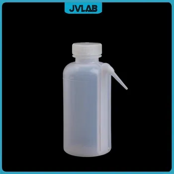Пластиковая бутылка для мытья Лабораторная Мерная бутылка для отжима LDPE для лабораторного использования, встроенный корпус и разделительная трубка, широкий калибр 500 мл