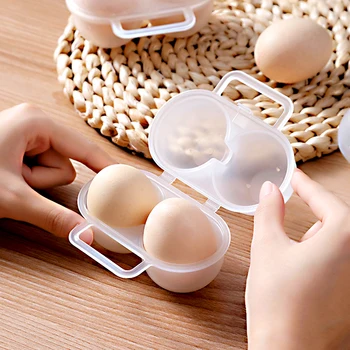 Переносная Коробка для яиц 2 Сетки Открытый Кемпинг Путешествия Пикник Пластиковый Органайзер Для яиц Прозрачный Бытовой Кухонный Ящик для хранения яиц