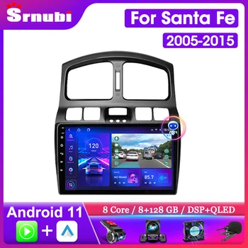 Srnubi 2 Din Android 11 Автомагнитола для Hyundai Classic Santa Fe 2005 2006-2015 Мультимедийный Плеер Carplay Стерео GPS DVD Головное Устройство