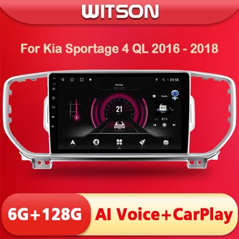 Мультимедийное автомобильное радио WITSON AI VOICE Android 11 для Kia Sportage 4 QL 2016 2017 2018 Беспроводной 4G-модем CarPlay