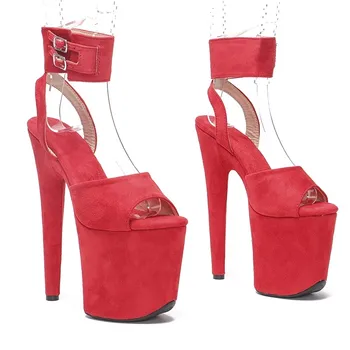 20 см/ 8 дюймов, новые цветные женские босоножки на высоком каблуке, пикантные модельные туфли для показа и обувь для танцев на шесте 074