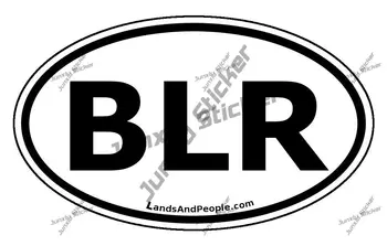 Наклейка на автомобиль Belarus, Овальная наклейка, черно-белый BLR, 3-буквенный код, бампер, чехол для мотоцикла, Водонепроницаемые наружные наклейки для внедорожников