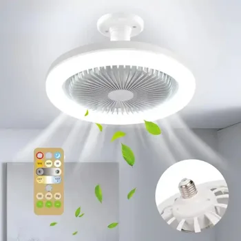 Светодиодный потолочный вентилятор с лампой дистанционного управления Ароматерапевтический вентилятор Лампа Подходит для преобразователя E27 Лампа для спальни Гостиной