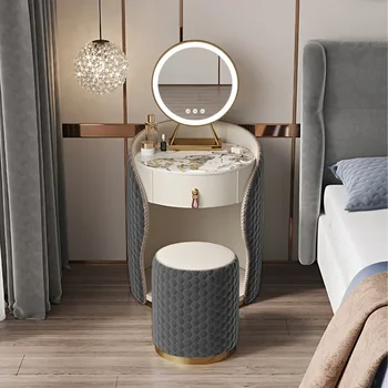 Современный шкаф Туалетный столик для макияжа Роскошный туалетный столик для спальни с выдвижными ящиками Угловой стул Ювелирные украшения, мебель в китайском стиле