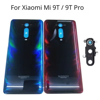 Новое заднее стекло для Xiaomi Mi 9T Mi 9T Pro, крышка батарейного отсека, корпус задней двери, замена задней крышки на объектив камеры + логотип