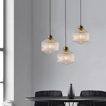 Подвесной светильник из скандинавского стекла, минималистичные роскошные домашние лампы для ресторана, спальни, бара, кофейни, светильники Lustre