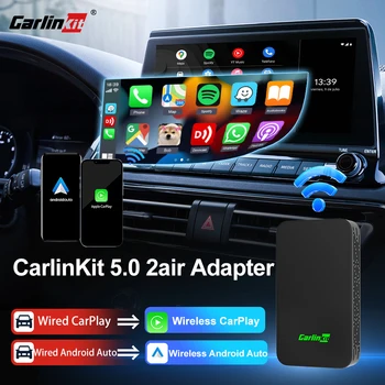 Беспроводной Адаптер CarlinKit 5.0 4.0 Для Apple CarPlay и Android Auto Smart AI Box WiFi BT с Автоматическим подключением Waze Spotify MINI Dongle
