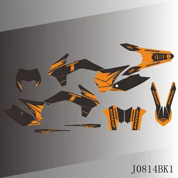 Для KTM EXC EXC-F 125 250 300 350 2014 2015 2016 Графические наклейки Комплект наклеек фон мотоцикла