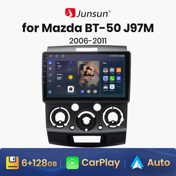 Junsun V1 AI Voice Беспроводной CarPlay Android Авторадио для Mazda BT-50 J97M 2006-2011 4G Автомобильный Мультимедийный GPS 2din авторадио