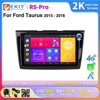 EKIY 2K Экран CarPlay Радио Для Ford Taurus 2015-2018 Android Auto 4G Автомобильный Мультимедийный Плеер Стерео GPS 2Din Навигация Ai Voice