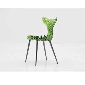 Стул из смолы, Дизайнерский креативный стул для отдыха, Простое кресло, обеденный стул для гостиной