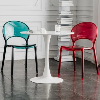 Пластиковые розовые стулья для кафе, Кухонные Современные белые стулья для макияжа, уличная мебель для столовой AB50CY