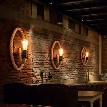 Винтажный Персонализированный Настенный светильник American Loft Iron Art Прикроватная стена Креативный Бар в индустриальном стиле, Кофейня, лампа для ресторана для гостей