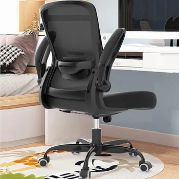 Офисное кресло, Эргономичное Рабочее кресло с Регулируемой Поясничной поддержкой, Компьютерное кресло с Сетчатой высокой спинкой и Откидывающимися Подлокотниками-BIFMA P