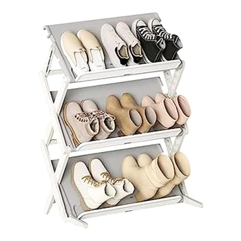 Простое бытовое многослойное компактное хранение, Складная полка для обуви, многофункциональная обувная коробка для хранения обуви, простая в использовании обувь