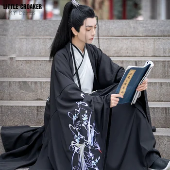Китайский Древний косплей Черные Корейские мужские платья Hanfu Кимоно для народных танцев в Китайском стиле Традиционные Мужские костюмы для боевых искусств