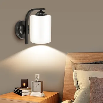 Ретро настенный светильник в скандинавском стиле, внутренний настенный светильник для прикроватной тумбочки, спальни, ванной комнаты, крыльца, Современное настенное освещение, Декоративный светильник